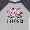 thumbnail image 4 of Inktastic First Birthday Unicorn Cat Girls Girls Baby Bodysuit, 4 of 5