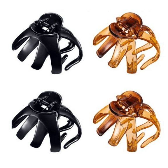 LNKOO 4Pcs Large Octopus Hair Clip No-Slip Grip Octopus Hair Claw Hair Plastic Jaw Clips Spider Hair Claw for Thick to Thin Hair Women and Girls French Hair Clips