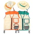 thumbnail image 1 of Kit de explorador al aire libre: conjunto de chaleco y sombrero tipo cargo de camuflaje para el patio trasero, 1 of 4