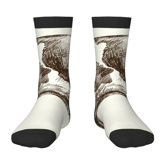 Naloa Cow 1 Kids Socks Unisex Kids and Toddlers' Crew Socks, ,1 Pairs