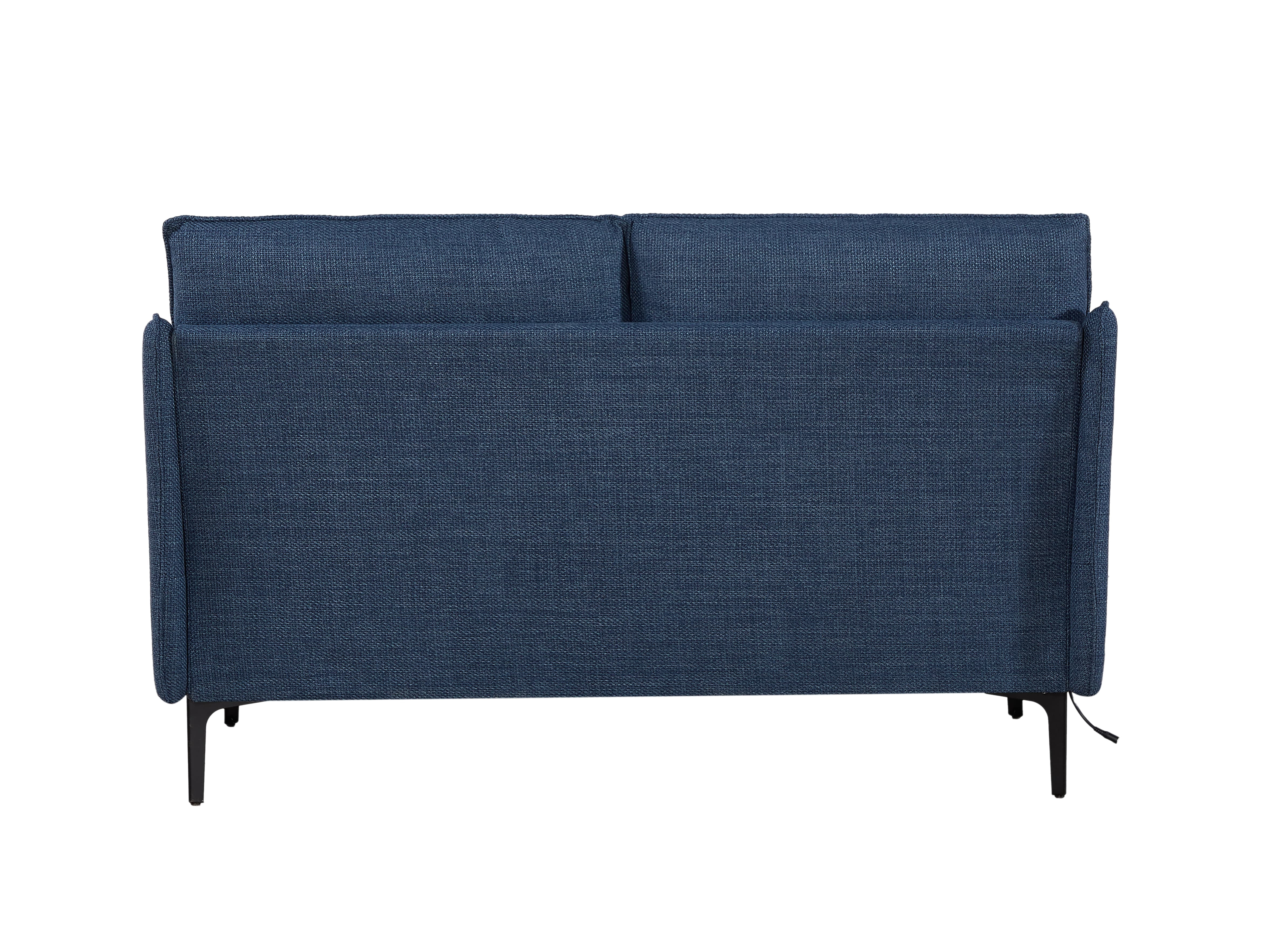 MAYEERTY Stylish 2-Seater Sofa with 2 Pillows & Metal Leg for Living Spaces, Bedrooms and Offices, Dark Blue