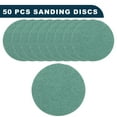 thumbnail image 4 of Discos de lija para automóviles Unique Bargains de 2 pulgadas con resistencia a la abrasión | Papel de lija redondo con gancho y bucle verde 50 piezas 100 grano, 4 of 8
