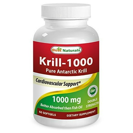 Best Naturals Krill Oil Soft Gel, 1000 mg, 60 (Best Krill Oil Capsules)