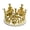 Golden, variant on AYYUFE Cake Topper Eye-catching Realistic Looking Metal Vintage Royal Queen King Crown Cake Topper Hair Ornament for Home