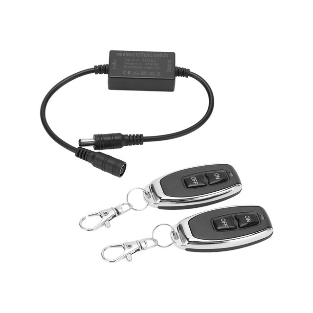 Commutateur de Télécommande Sans Fil, 4 Modes de Travail DC 24V Relais Fonction de Retard de Commutateur à Distance Haute Sensibilité Anti-Interférence pour le Système de Sécurité Antivol