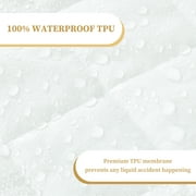 Quilted Fitted Twin Mattress Pad Cover, Waterproof Mattress Protector, Deep Pocket Elastic Fits Up to 18, Breathable Soft Alternative Filling Mattress Pad