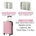 thumbnail image 2 of 21.5 Inches Hardshell Luggage,Checked-Large Lightweight Durable Abs Suitcase With Double Wheels,Carry-On Luggage for Travel,2 Packing Cubes,Pink, 2 of 8
