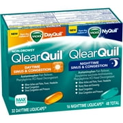 Vicks Qlearquil Nighttime Sinus Congestion, 48 CT (Pack of 3)