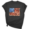 thumbnail image 3 of PXLKNZH Fourth of July Shirts for Women Short Sleeve American Flag Patriotic Tops 2025 Independence Day Crewneck Festival Blouses,Black,M, 3 of 6