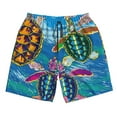 thumbnail image 4 of Bixox Men's Little Sea Turtles printing Casual Classic Fit Short Summer Beach Shorts, 4 of 6