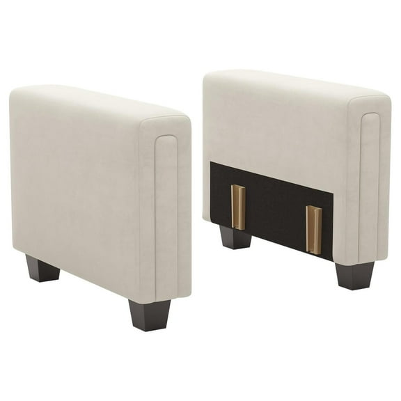 Velvet Armrest Module for Modular Sectional Sofa Couch Side Armrest for Sectional Modular Couch Beige