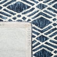 thumbnail image 6 of SAFAVIEH Micro-Loop Crispin Geometric Wool Area Rug, Navy/Ivory, 5' x 5' Square, 6 of 10
