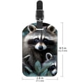 thumbnail image 6 of Square 2Pack PU Leather Raccoon Cruise Luggage Tag with Privacy Cover and Name ID Tag for Travel Handbags Backpacks Luggage Tags, 6 of 6