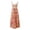06-Orange2052, variant on XIAONU Floral Print Spaghetti Strap Maxi Dress For Women Front Cutout Tiered Vacation Dress