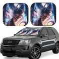 thumbnail image 6 of Kdxio Urban Style Colorful Dragon Print 2-Piece Sun Shade Front Windshield - Foldable Car Front Window Sunshades for Most Sedans SUV Truck, 6 of 6