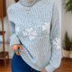 thumbnail image 1 of Suéter de cuello redondo para mujer, camiseta holgada de manga larga con cuello redondo, blusa para mujer, 1 of 3