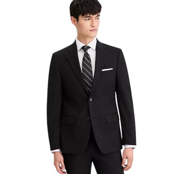 Tommy Hilfiger Men's Suit Jacket 36R Black Modern-Fit TH Flex Stretch