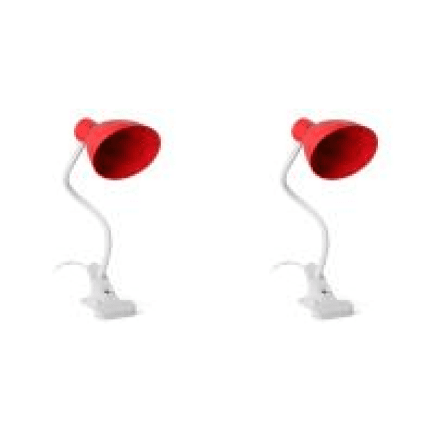 Portalámparas con clip JShteea AC 110-250V E26/E27 Rojo