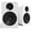 White, variant on Kanto YUP4 Passive Bookshelf Speakers with 1" Silk Dome Tweeter and 4" Kevlar Woofer - Pair (Black)