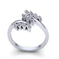 thumbnail image 3 of Natural 1.5ct Round Cut Diamond Ladies Bridal Fancy Leaf Anniversary Wedding Band Solid 18K Rose, White or Yellow Gold G SI1, 3 of 3