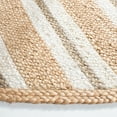thumbnail image 3 of SAFAVIEH Natural Fiber Dudley Geometric Area Rug, Natural/Ivory, 6' x 6' Round, 3 of 7