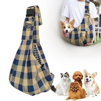 Pet Sling Carrier, Pet Carrier for Small and Medium Dog up to 15 Lbs, Wrap Carrier Sling Adjustable Strap Zip Pocket, Hands Free Pets Pack for Outdoor Travel Subway - KHAKI