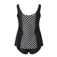 thumbnail image 5 of Tummy Control Swimsuits for Women Polka Dot Print Bathing Suit Front Knot Blouson Swimsuits Two Piece Shorts Tankini Clearance Sale Items Cheapeast On Sale, 5 of 6