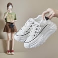 thumbnail image 5 of Summer Sneakers for Women,Sports Shoes Anti Slip with Thick Sole,Breathable Rise Stylish for Walking,Running,Shopping (White), 5 of 10