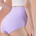 thumbnail image 5 of Annhoo High Waisted Womens Underwear Cotton No Show Soft Elastic Underpants Comfy Ladies Safety Panties Briefs, 5 of 8
