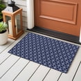 thumbnail image 4 of Navy Blue Geometric Entryway Rug 2'x3'&nbsp; Non Slip Front Door Mats, Modern Abstract Blocks Lines Entrance Rugs Indoor Outdoor Carpet, Washable Floor Mats Small Area Rug for Bedroom Kitchen, 4 of 8