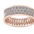 thumbnail image 2 of Natural 4CT Round Cut Diamond Concave 3Row Anniversary Wedding Eternity Band Ring 18k Gold G SI1, 2 of 3