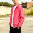 thumbnail image 3 of Trikvn Boys Lightweight Windbreaker Zip Up Jacket Hooded Water Repellent Activewear Long Sleeve Athletic Outerwear with Pockets for Running Hiking Golf Outdoor, 3 of 8