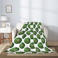 thumbnail image 2 of Rateoe Happy Watermelon Pattern Flannel Throw Blanket, Ultra-soft Blanket for Bed, Couch, Car, Hypoallergenic Anti-pilling blanket-80"x60"(Vertical), 2 of 6