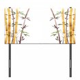 thumbnail image 3 of Bamboo Print Headboard, Bamboo Grove Calm Your Mind Slow down Relax Hand Drawn Style Art, Upholstered Decorative Metal Bed Headboard with Memory Foam, Twin Size, Cream Brown White, by Ambesonne, 3 of 4