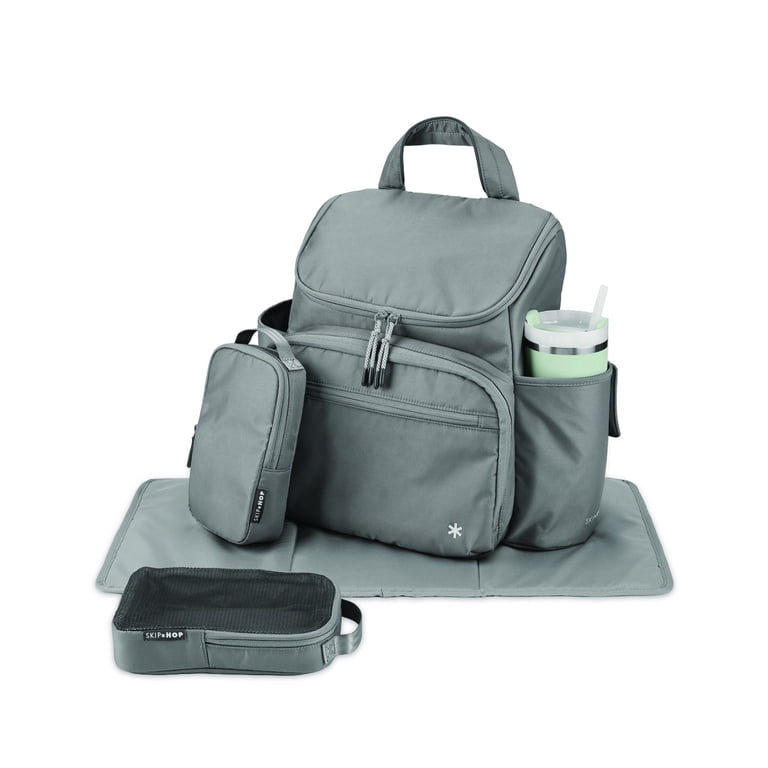 Skip Hop Gray Laptop Backpack Skip Hop Luna Diaper Backpack, Heather Grey - Walmart.com main image 4