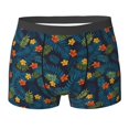 thumbnail image 6 of Men's Boxer Briefs, Hawaiian Style Leaves Flower Soft Comfy Mens Underwear Boxer Briefs Breathable With Widen Waist, 6 of 7