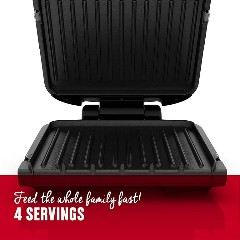 6-Serving Removable Plate Electric Indoor Grill and Panini Press, Silv