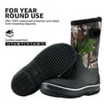 thumbnail image 3 of HISEA Kids Rain Boots for Boys Girls, Waterproof Insulated Rubber Neoprene Boots, Seamless Outdoor Boots with Handles Rainboot All Weather Mud Boots for Rain, Snow, Winter and Muck, Size 1LK Camo, 3 of 7