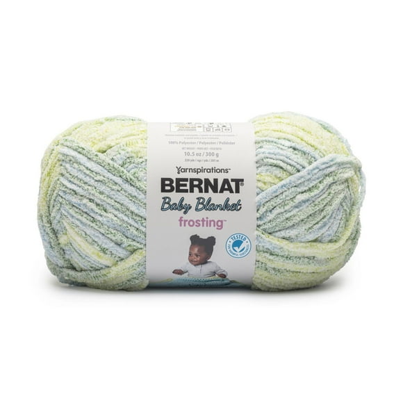 Bernat® Baby Blanket Frosting™ #6 Super Bulky Polyester Yarn, 10.5oz/300g 220 Yards