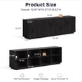 thumbnail image 2 of CHIC HOUSE 70" Sideboard Media Cabinet with Storage, Fluted Wood Buffet Cabinet, Media Console TV Stand Wood Credenza for Living Room, Black, 2 of 9