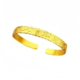 thumbnail image 1 of Brazalete Gold Placer con brazalete abierto grabado a mano, 17 g, para mujer, 1 of 2