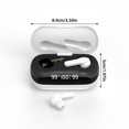 thumbnail image 3 of Monstrate Miniauriculares inalámbricos en la oreja compatibles con Bluetooth V5.1 IPX5 Auriculares deportivos impermeables Auriculares de viaje Manos Cables de audio/vídeo Blanco, 3 of 6
