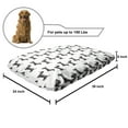 thumbnail image 2 of Dachshund Pet Bed, Pattern Lines with Sausage Dog Looking Different Directions, Chew Resistant Pad for Dogs and Cats Cushion with Removable Cover, 24" x 39", Dark Taupe Grey White, by Ambesonne, 2 of 4