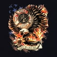 thumbnail image 3 of Tee Hunt First in Last Out T-Shirt Fire & Rescue FD American Firefighter Mens Shirt, Black, 4X-Large, 3 of 5