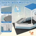 thumbnail image 4 of Spaco Pirate Ship Wooden Sandbox, Canopy Cover, Bench Seats, Leak-Proof Bottom Liner, Splinter-Free Design, Multicolor, 4 of 8