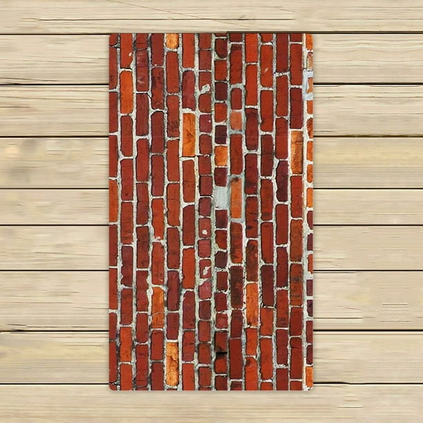 GCKG Red Brick Texture Towels,Red Brick Texture Beach Bath Towels
