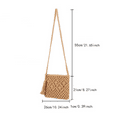 thumbnail image 3 of Yoyauz Women's Grass Woven Beach Bag - Women's Beach Handmade Woven Handbag, Summer Mesh Hollow Shoulder Bag, Suitable for Holidays, 3 of 5