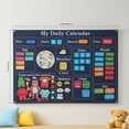 thumbnail image 3 of Educational Calendar for Boys – Interactive Preschool Learning Board with Weather, Emotions, and Dress the Bear, Reusable Magnetic or Felt Wall Chart for Home School Classroom, 3 of 5
