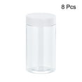 thumbnail image 3 of Uxcell 8oz/ 250ml Round Plastic Jars with White Screw Top Lid for Storage 8Pack, 3 of 5