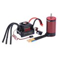 thumbnail image 1 of Motor sin escobillas Hugo 2650Kv 2050Kv ESC a prueba de agua 120A para coche 1:10 1:18, 1 of 10